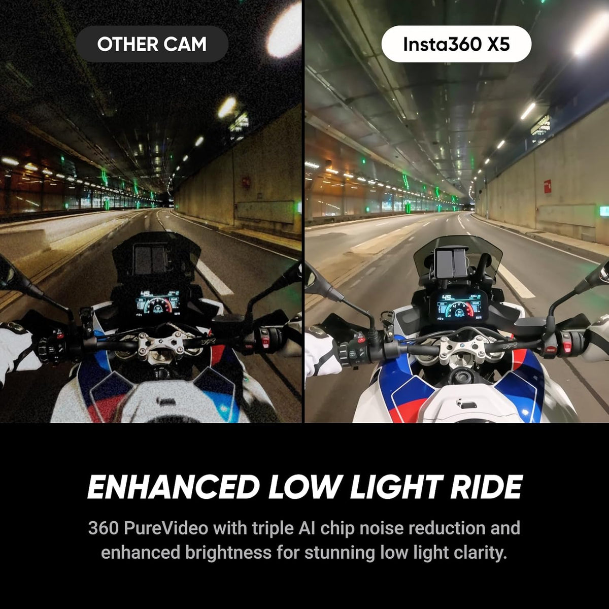 Insta360 X5 BMW Motorrad Edition - Waterproof 8K 360 Action Camera, Leading Low Light, Invisible Selfie Stick Effect, Rugged and Replaceable Lens, 3-Hour Battery, Built-in Wind Guard, Stabilization