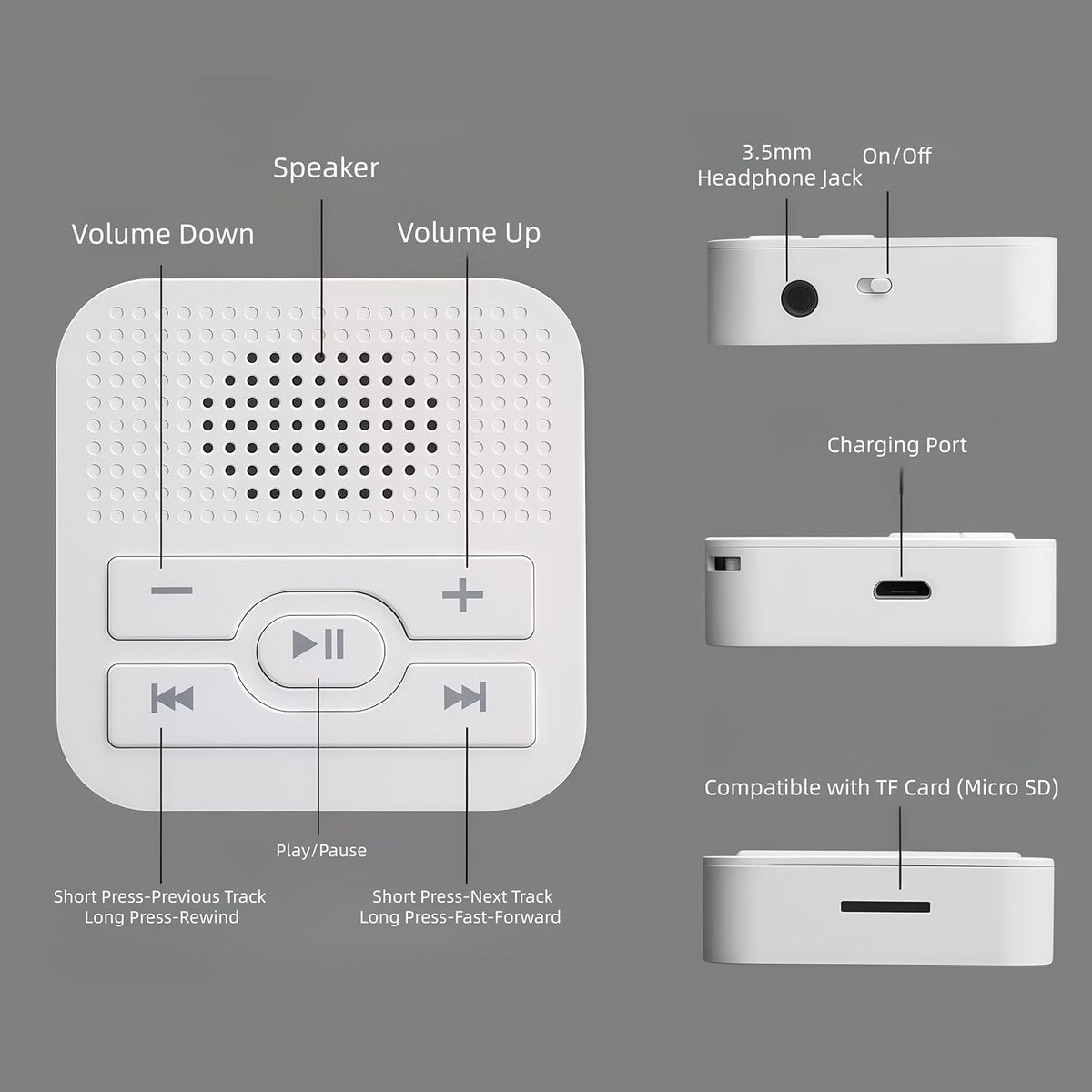 GizmoGlee 2 Pack MP3 4GB 500+ $3, Player Screen-Free Portable Music Player with Headphones & Speaker, Card Songs