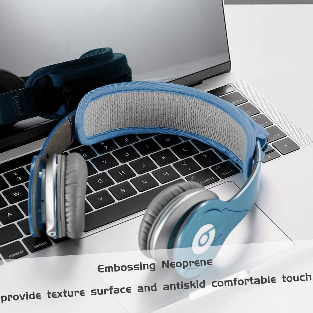 TXEsign Universal Replacement Headband Cushion Pad Cover Protector Compatible with ATH M50X, QC 35i/35ii, QC25, Solo 2/Solo 3, Studio 2/3 Headphones (Blue)