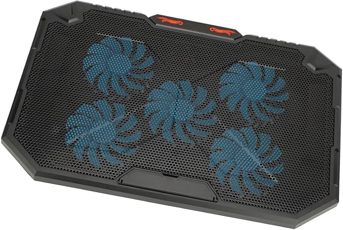 aqxreight Laptop Cooling Pad with 5 Fans for Efficient Heat Dissipation and Height Featuring RGB Lighting for 13 to 17 Inch Notebooks