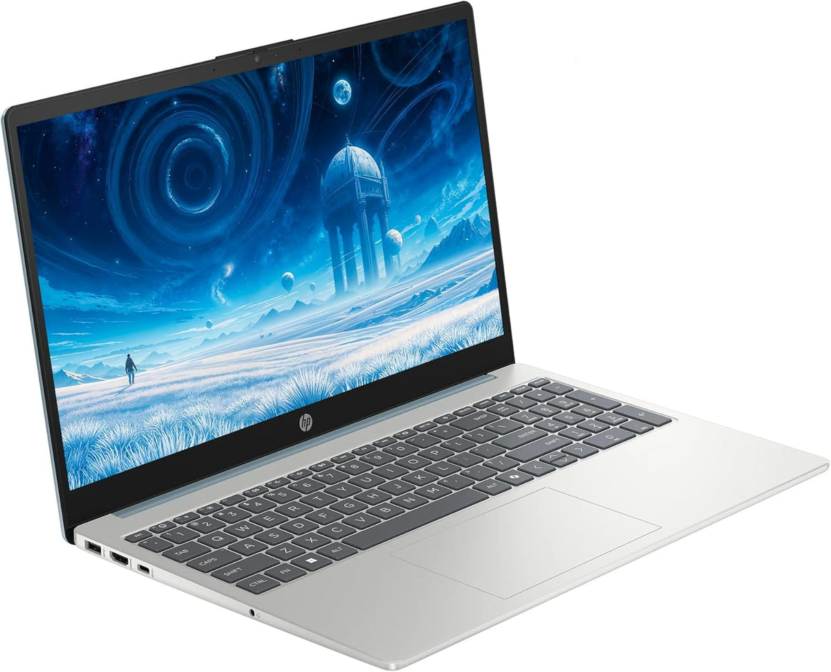 HP Touch Screen Laptop Computer, 15.6" FHD IPS LED Touchscreen Laptop 32GB RAM 1TB SSD, Intel Core i3-N305, Windows 11 Pro with Microsoft Office Lifetime Suite, SageNova Earphones, Moonlight Blue