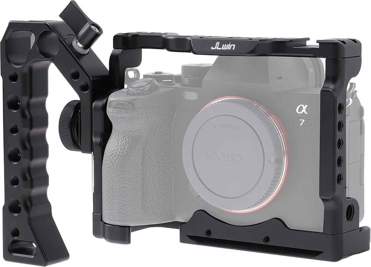A7 IV Cage Support, Hersmay Camera Cage with Top Handle for Sony A7 IV / A7S III Full Frame mirrorless Camera