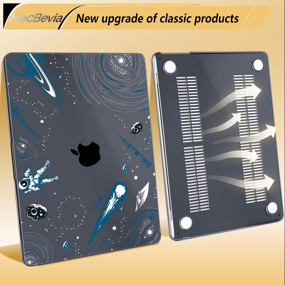 Compatible with MacBook Air 13.6 inch Case, M4 A3240/M3 A3113/M2 A2681 (Released 2025 to 2022), Hard Shell, Keyboard Cover, Screen Protector, Webcam Cover & Type-C Adapter, Aerospace