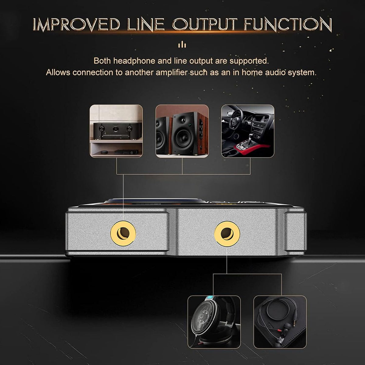 GOWENIC MP3 5.3 2.4in 128GB Player, Digital Music Player BT HiFi Sound with Color Screen, Lossless DSD FLAC HD HiFi