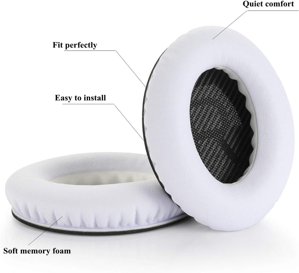 Headphones Replacement Ear Pads,for Bose Quietcomfort QC15 QC25 QC35 35 ii (White)