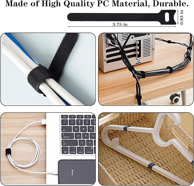 DRIVUU 311Pcs Cable Management Organizer Kit 4 Cable Sleeve Split