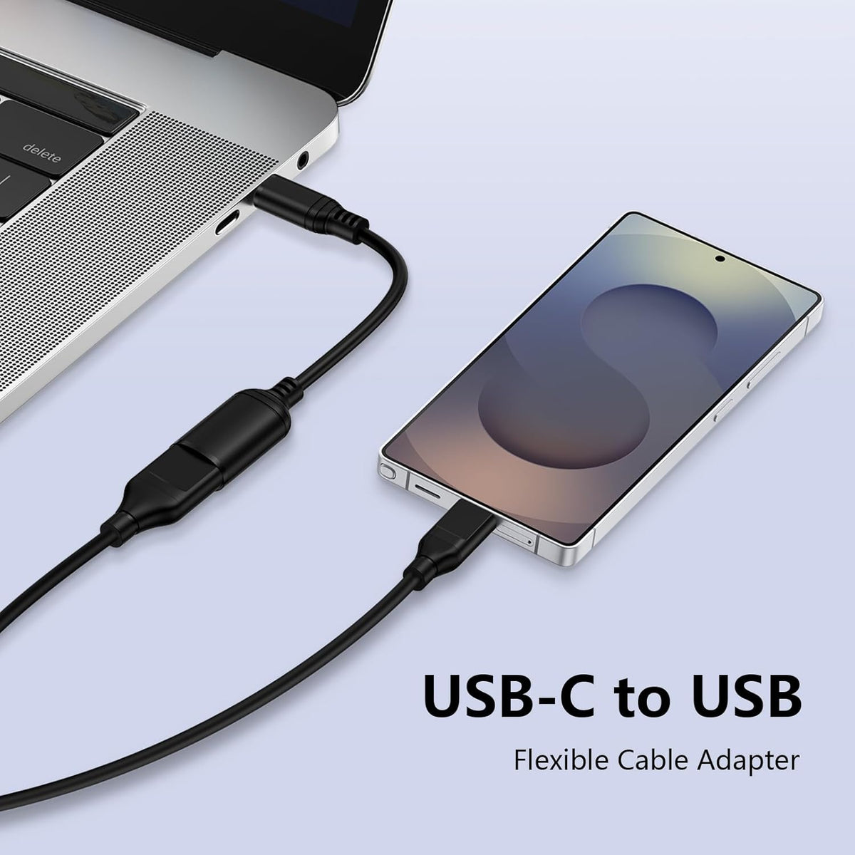 USB C to USB 3.0 Adapter, USB C Android Adapter Male to USB A Female OTG On The Go Cable for Samsung Galaxy S25 Edge Ultra S24 S23 S22 S21 S20 A36,Google Pixel 9 8 7 Pro,Moto G 5G 2025