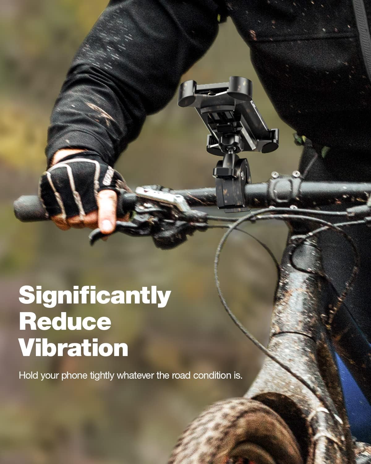 Universal Bike Phone Mount,Motorcycle Phone Holder-Sturdy and Secure,One-Hand Operation,360°Rotation,Security Lock,Compatible for All iPhone Series and Other 4.7"- 6.8" Cellphone.