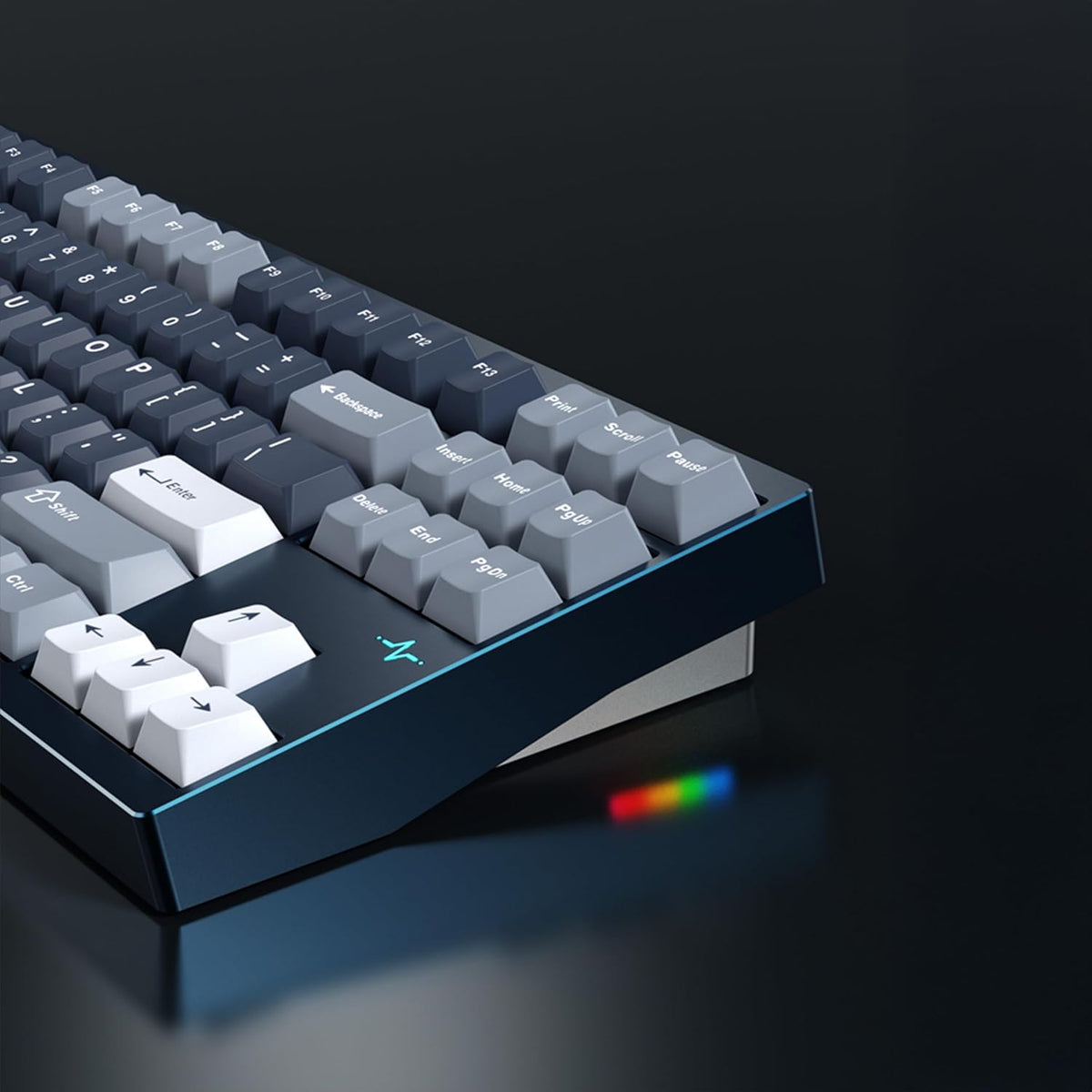 KEEBMONKEY WOBKEY Crush 80 Reboot CNC Aluminum 5-Second Quick-Release Triple-Mode Connectivity Mechanical Keyboard with Superior Acoustics (Pro Navy)