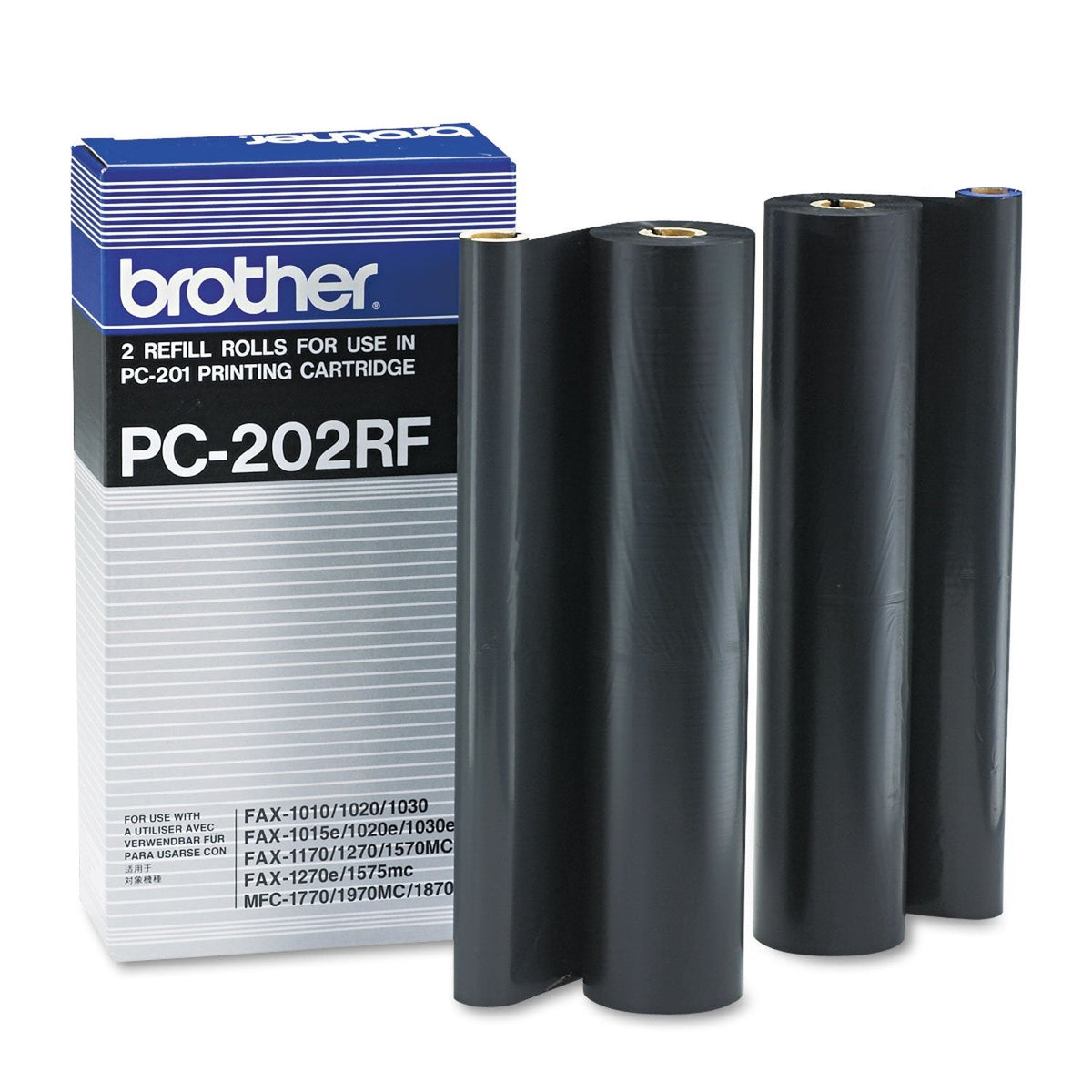 Brother PC202RF Thermal Transfer Refill Roll, Black, 2/PK - in Retail Packaging