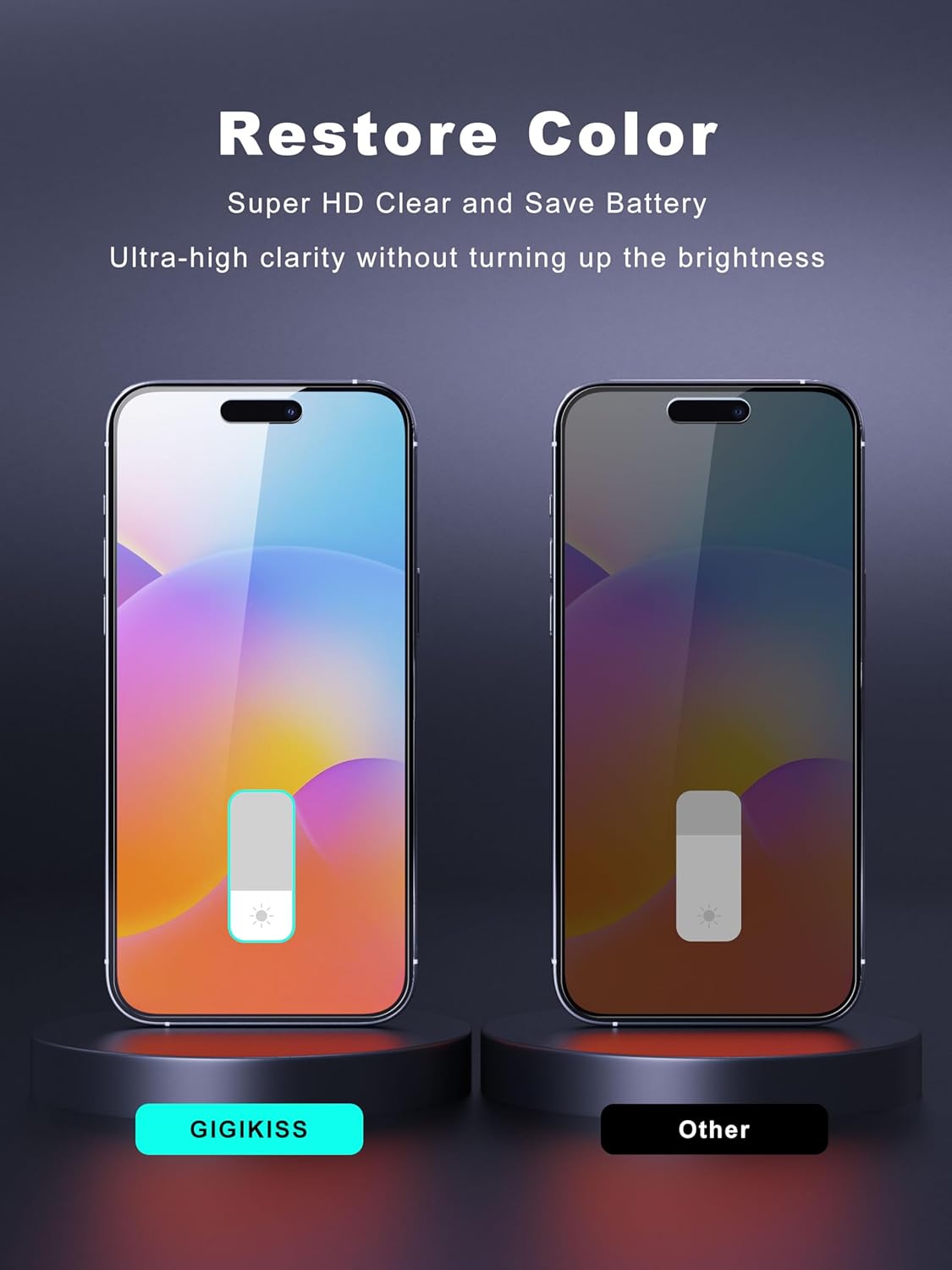 Compatible for iPhone 16 Pro Privacy Screen Protector 6.3 inch, Anti Spy Anti Blue Light HD Tempered Glass Screen Protector Easy Installation, Case Friendly, 2 Pack Black