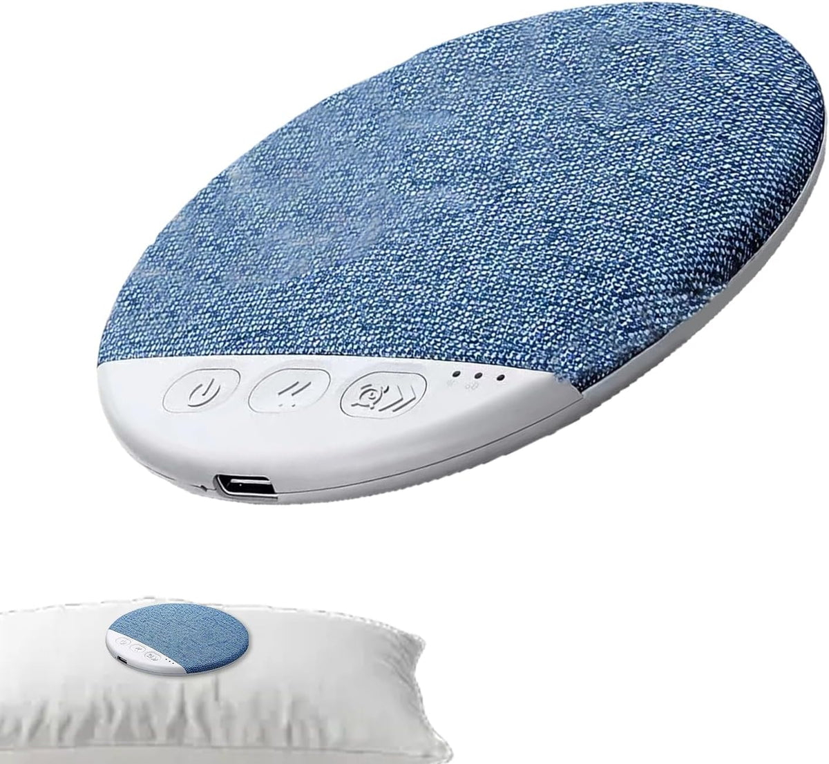 Generic Under Pillow Speaker for Sleeping, Rechargeable Wireless Sound Machine with Timer, Ultra Thin White Noise