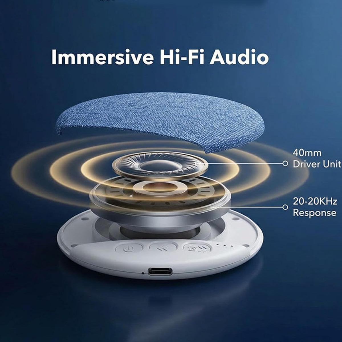 Generic Sleep Speaker,Auto Off Timers Stereo Hi-Fi Sound | Sleeping Music White Noise Speaker | for Bedroom Meditation