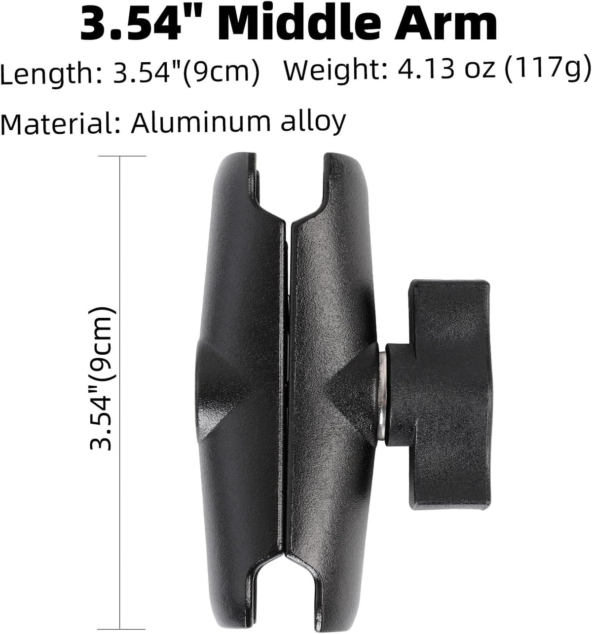 FPN 1" 1" (3.54" Aluminum Alloy Double Socket Arm Compatible with RAM Mounts B Size Ball Components, Fits Industry All