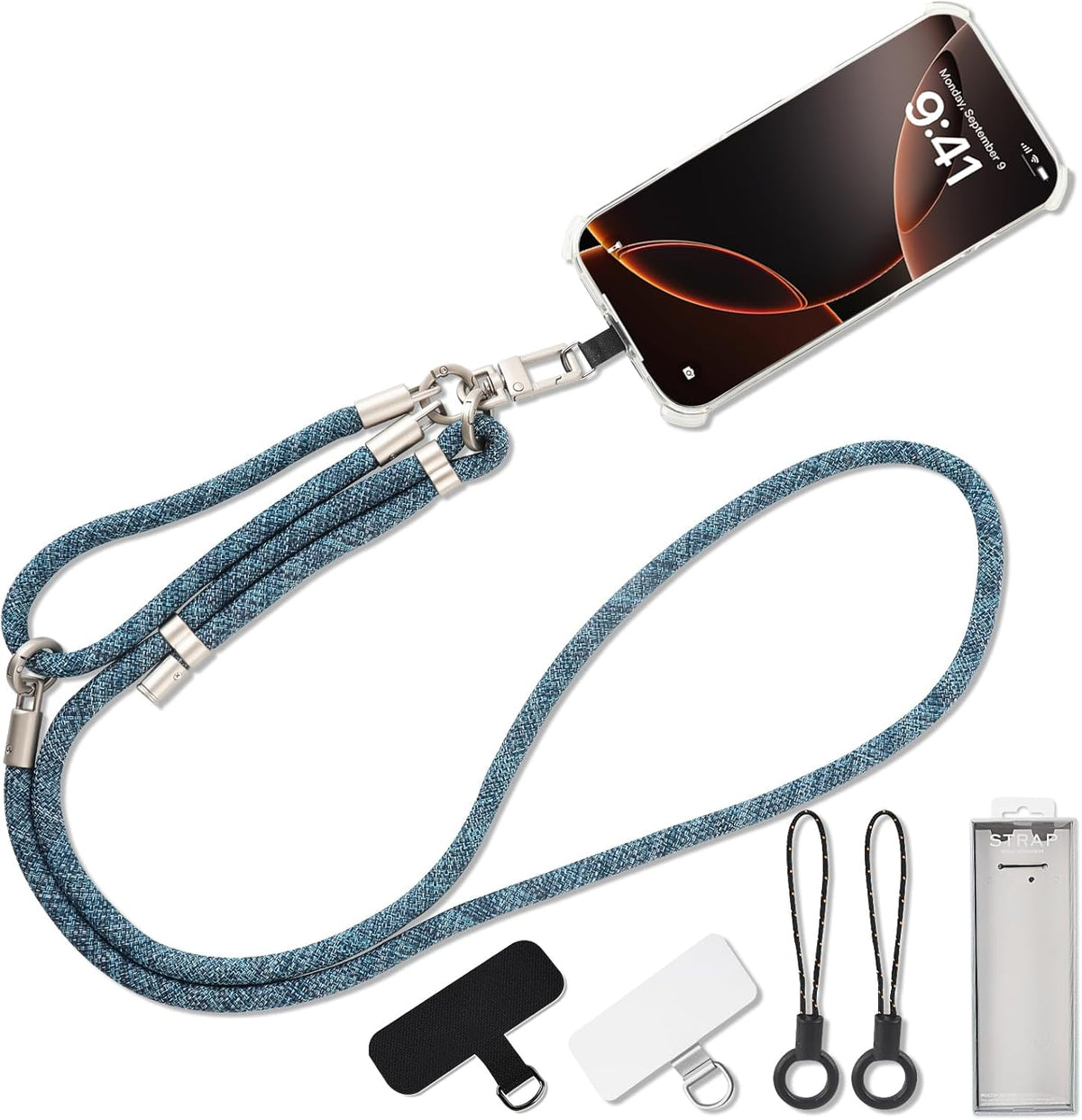 3-in-1 Adjustable Phone Lanyard Crossbody Cell Phone Neck Strap Universal Mobile Wrist Lanyard