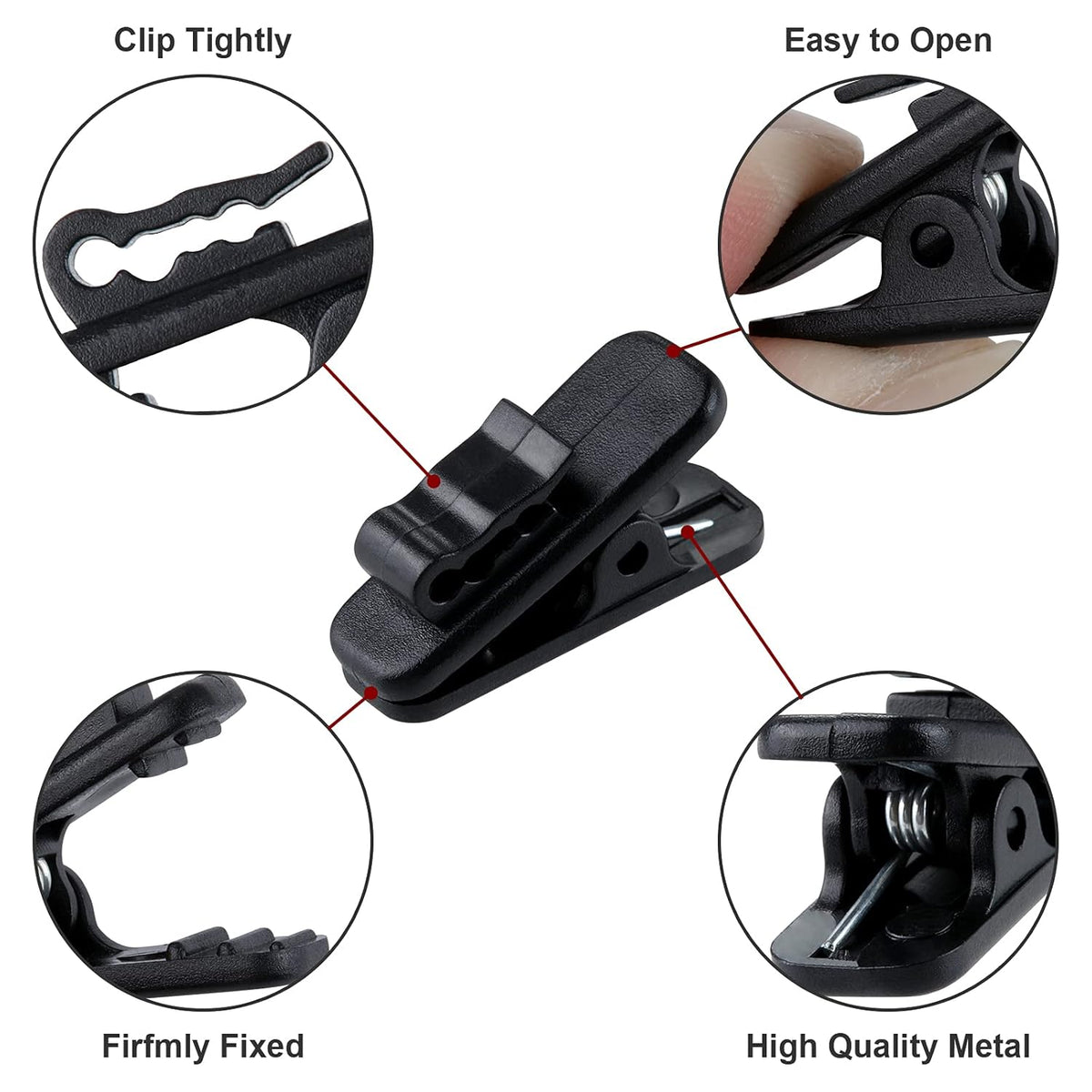 1.5mm 1 Inch Length,20Pcs MUZHI Headphone Clip,Small Cable Clothing Clips,Earbud Clip to Keep Earphone/Microphone Cord
