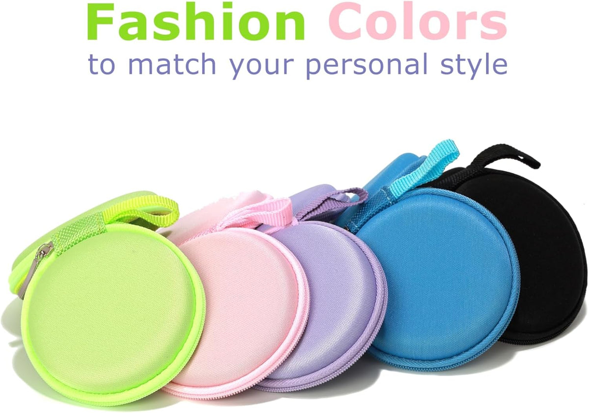 Ginsco (2, Mini-Portable Hard Shell Earbuds Case for Apple EarPods Headphones USB-C Wired Ear Buds/Samsung Galaxy Wired