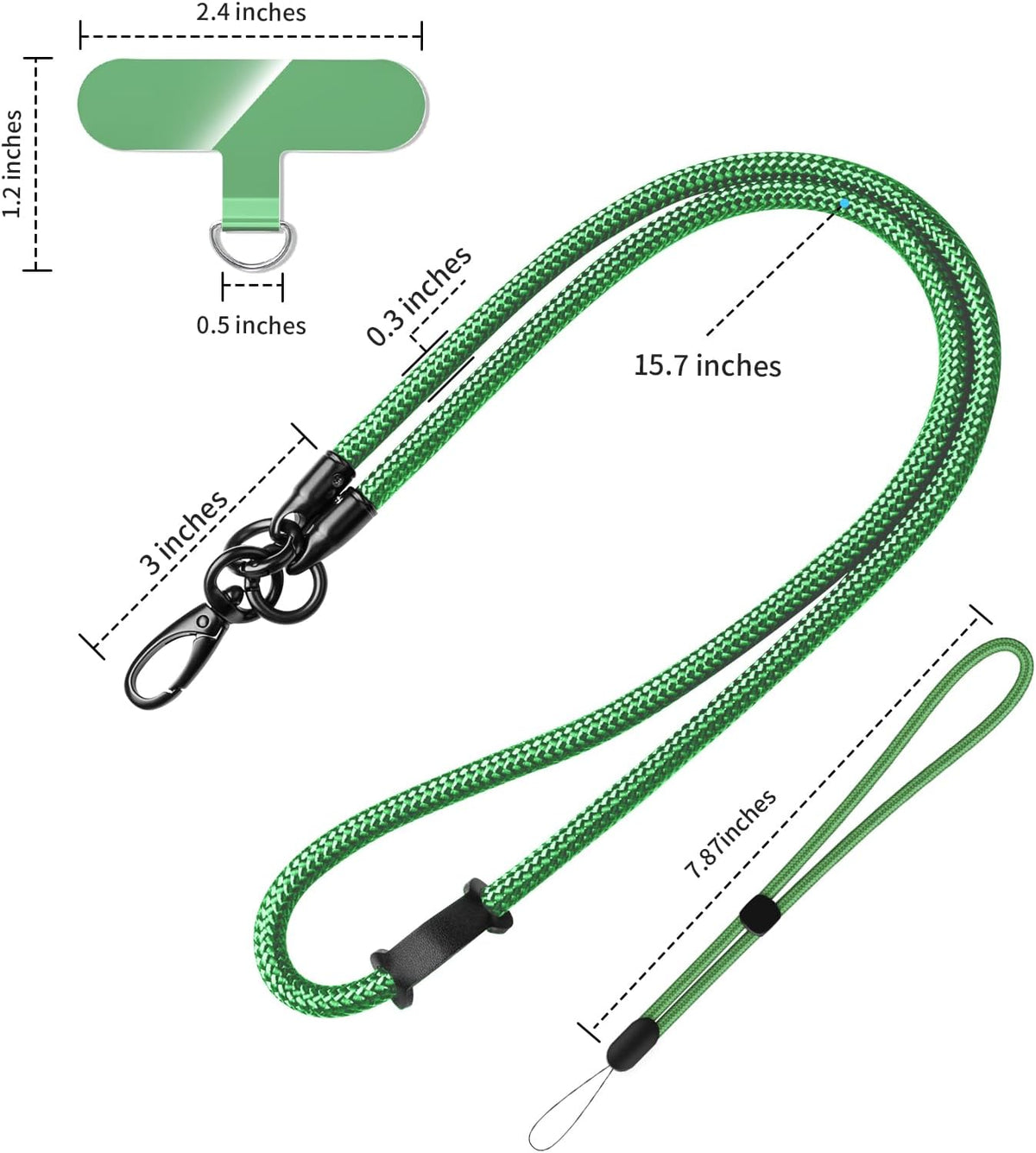Cell Phone Lanyard Holder Anti Theft Crossbody Phone Wrist & Neck Strap, Compatible with Most iPhone tether Case