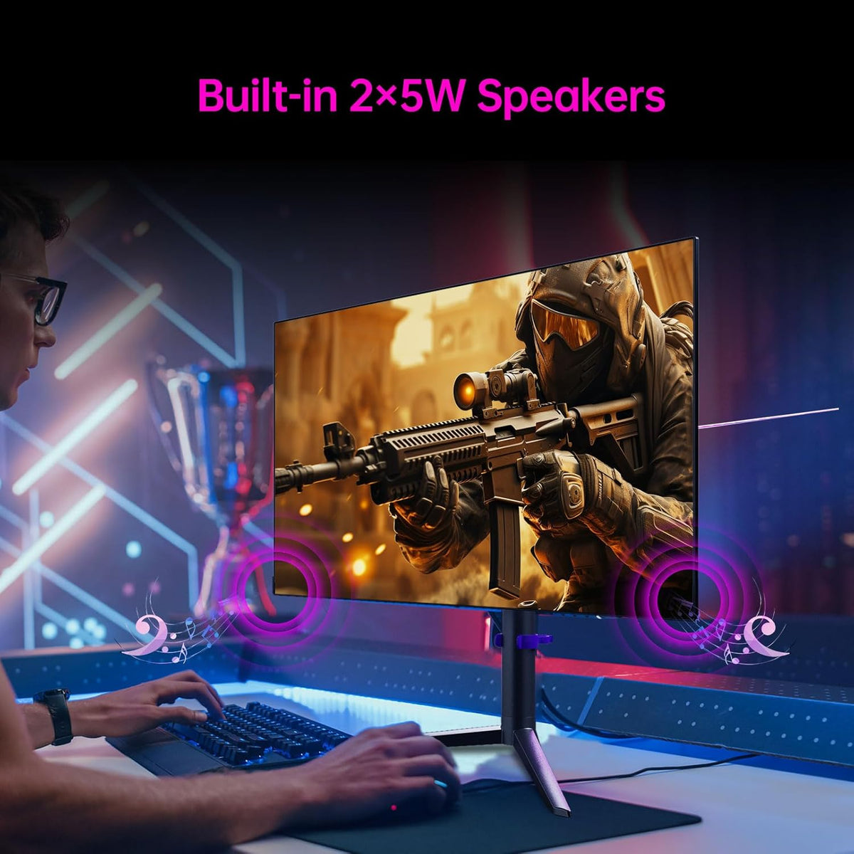 KTC 27 OLED Monitor - 1440p 240hz Monitor 0.03ms GTG, Type-C 65W, Built-in Speakers, 1.5M:1 Contrast Ratio, 136% sRGB, DisplayPort1.4, HDMI2.0,USB-C 3.0, Vesa, PC Moniter for Gaming Movie Office