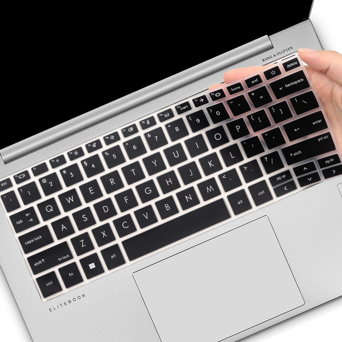 Keyboard Cover for HP EliteBook 830 835 840 845 1040 G9 G10 2024 2023 2022 13.3 14 inch Laptop Accessories Keyboard Protective Skin (Not fit The 830/840/845/1040 G11 G8 G7 G6 G5 G4 G3)-Black