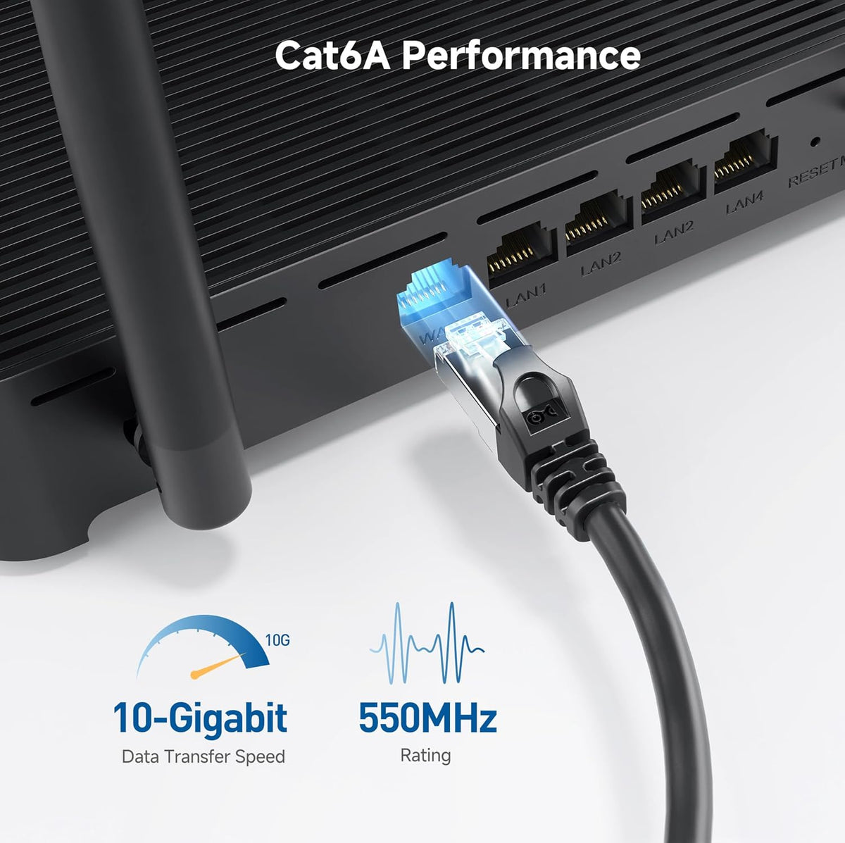 10Gbps 10-Pack 6A 7ft, 6A Cat6A Cable Matters Snagless Shielded Cat Ethernet Cable - Cat Cable, Cord, Ethernet Cord