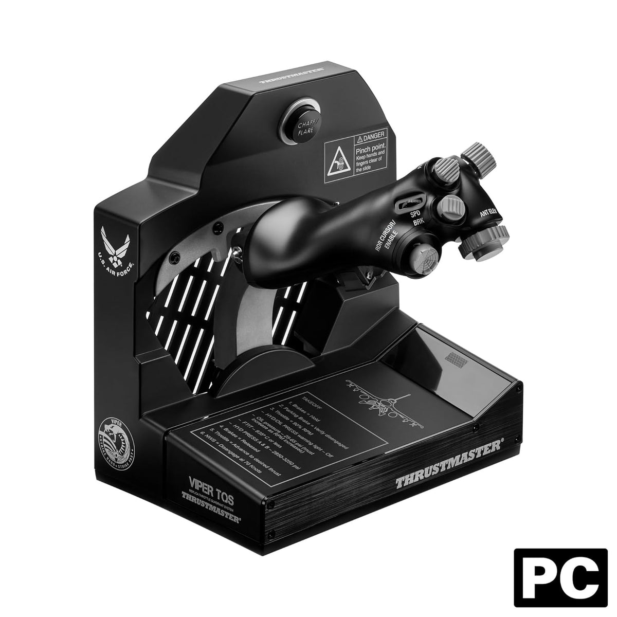 Thrustmaster Viper TQS: Metal Throttle Quadrant System, 21 Action Buttons, 5 Axes, Iconic Chaff/Flare Functions, Licensed by the U.S. Air Force (Compatible with PC)