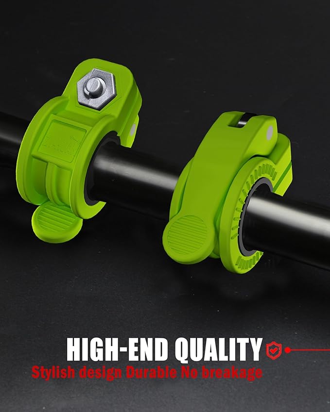 ZY-HUAN 1 Inch Barbell Clips, Adjustable Barbell Collars 23–30mm, Weight Clips for Dumbbells, Nylon Clamps with 6 Inserts