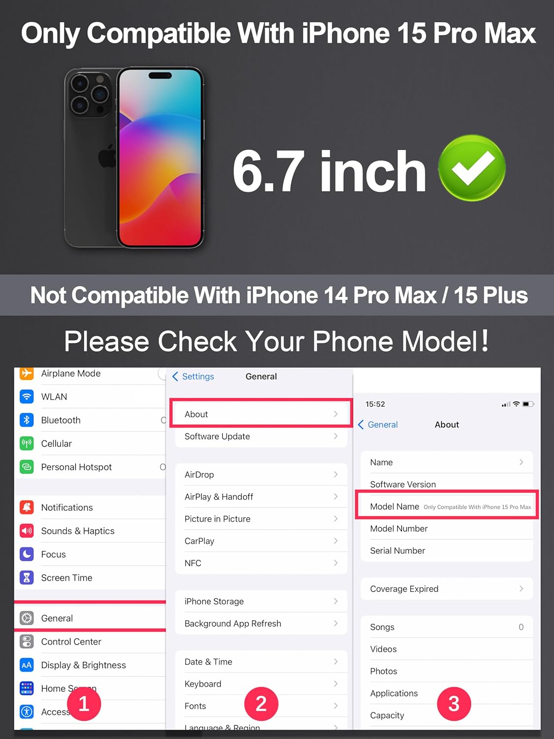 Compatible for iPhone 15 Pro Max Screen Protector 6.7 inch, Anti Blue Light HD Tempered Glass Screen Protector Easy Installation, Case Friendly, 2 Pack