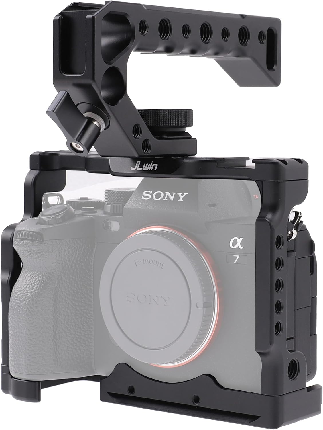 A7 IV Cage Support, Hersmay Camera Cage with Top Handle for Sony A7 IV / A7S III Full Frame mirrorless Camera