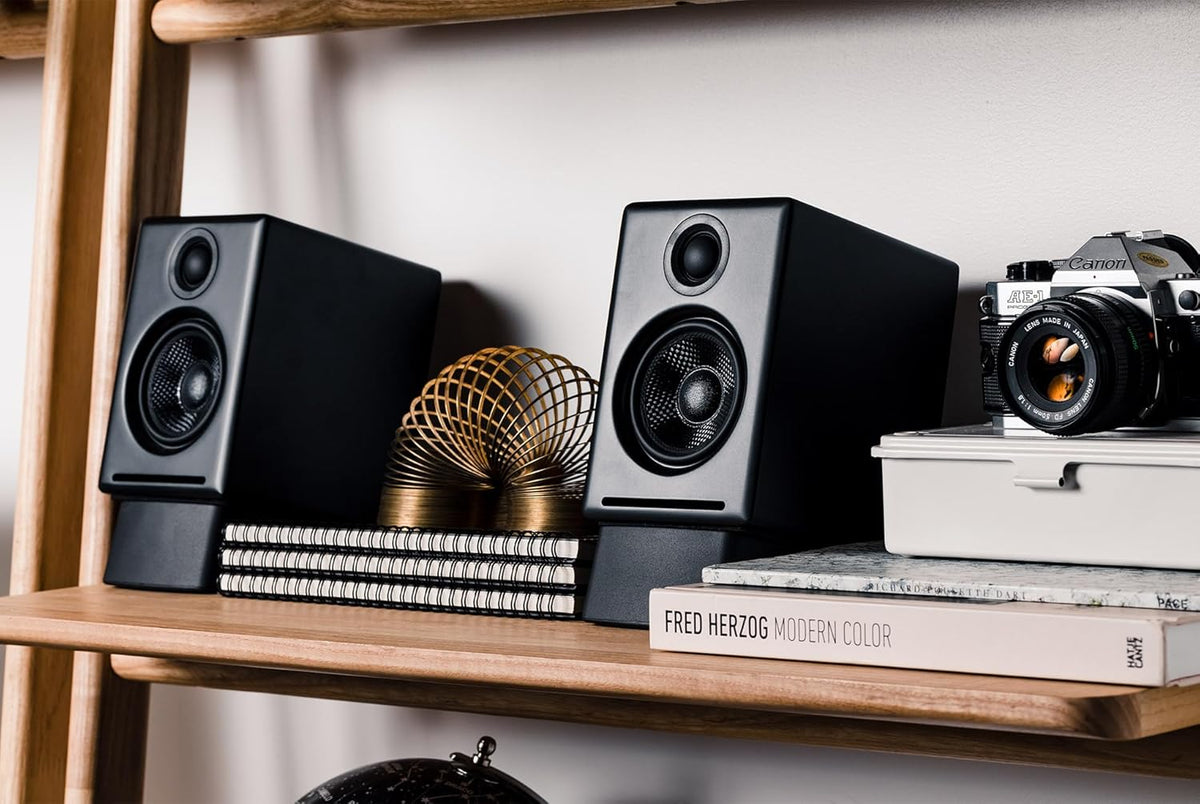Audioengine A2+ Desktop 24 Bit Wireless Bluetooth Desktop Speakers - 60W Computer Speakers for Music and Gaming