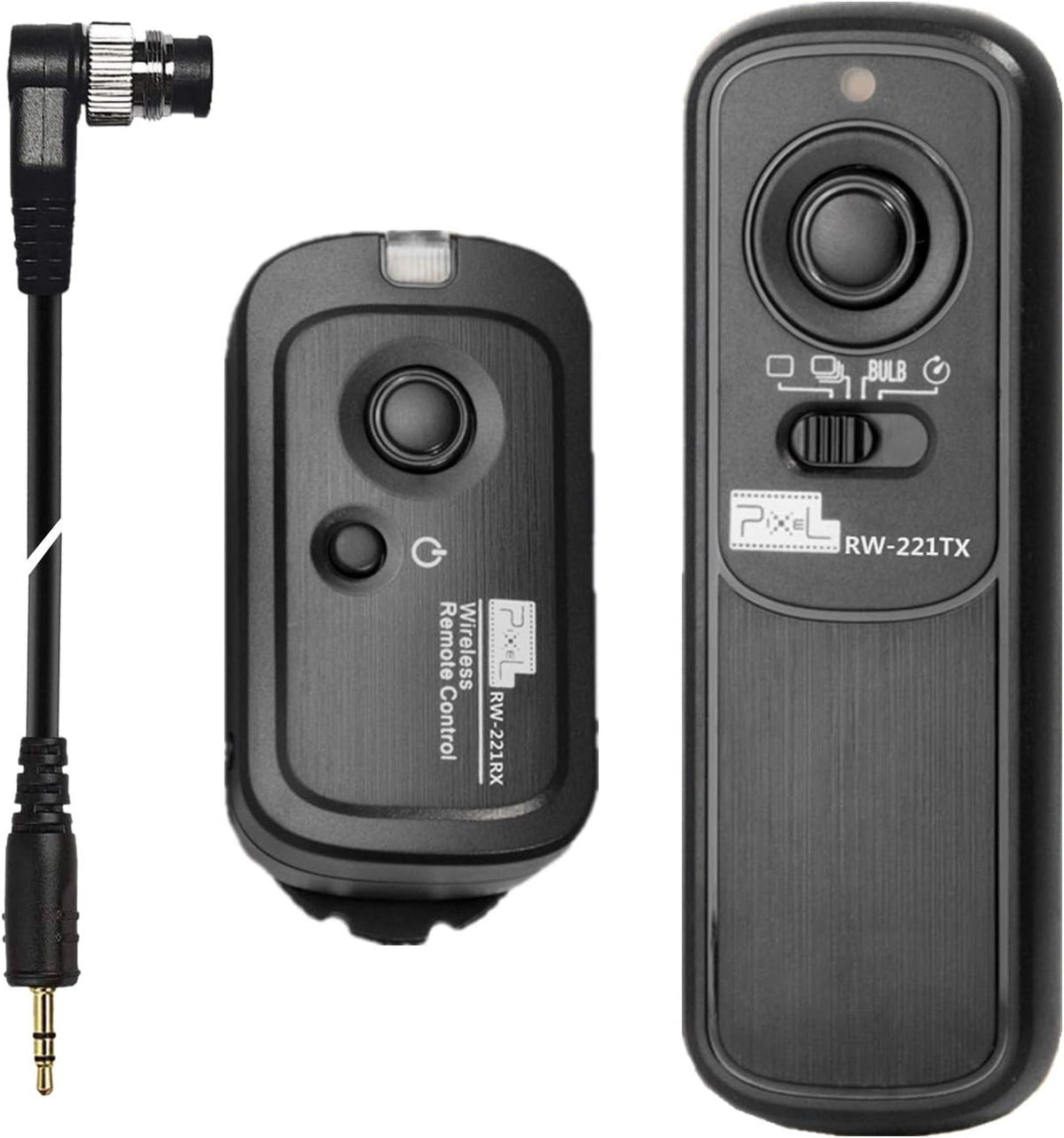 Pixel Camera Wireless Remote Shutter Release RW-DC0 for Nikon Z8 Z9 D3 D4 D5 D6 D800 D850 D800E D810A D810 D700 D500 D300 D300s D200 F100 F90 F90X F6 F5 N90s D1X D2H with Nikon MC-30A MC-36A