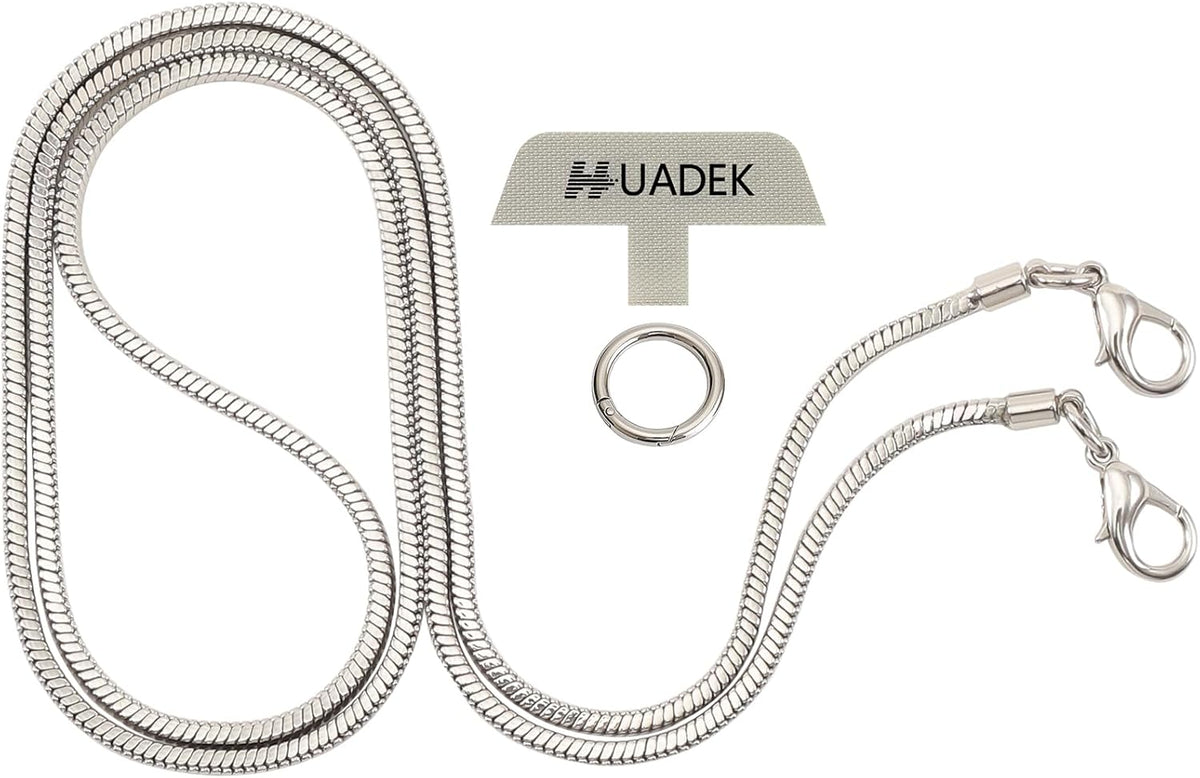 Snake Chain Phone Strap Universal phone lanyard phone strap connector (Snake-Chain（Silver color） F6)