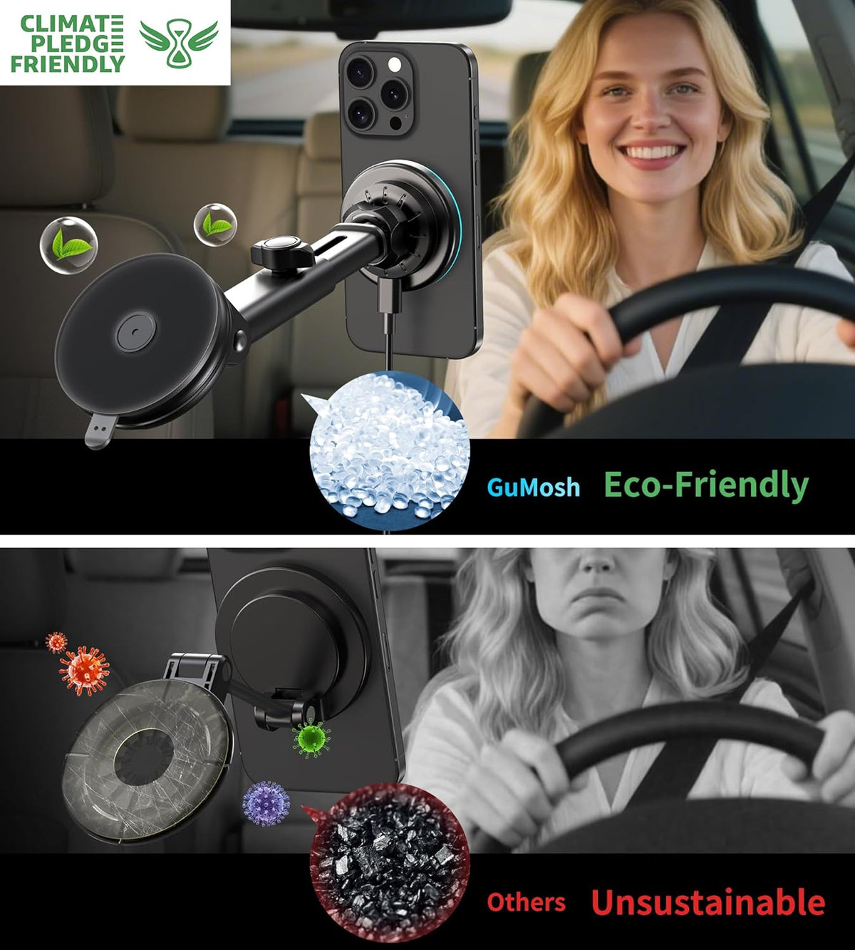 for MagSafe Car Mount Charger Dash/Windshield/Vent Wireless Car Charger with [LED Light], Strong Magnetic Phone Holder for Car for iPhone 16 15 14 13 12 Series, Fit MagSafe Accessories