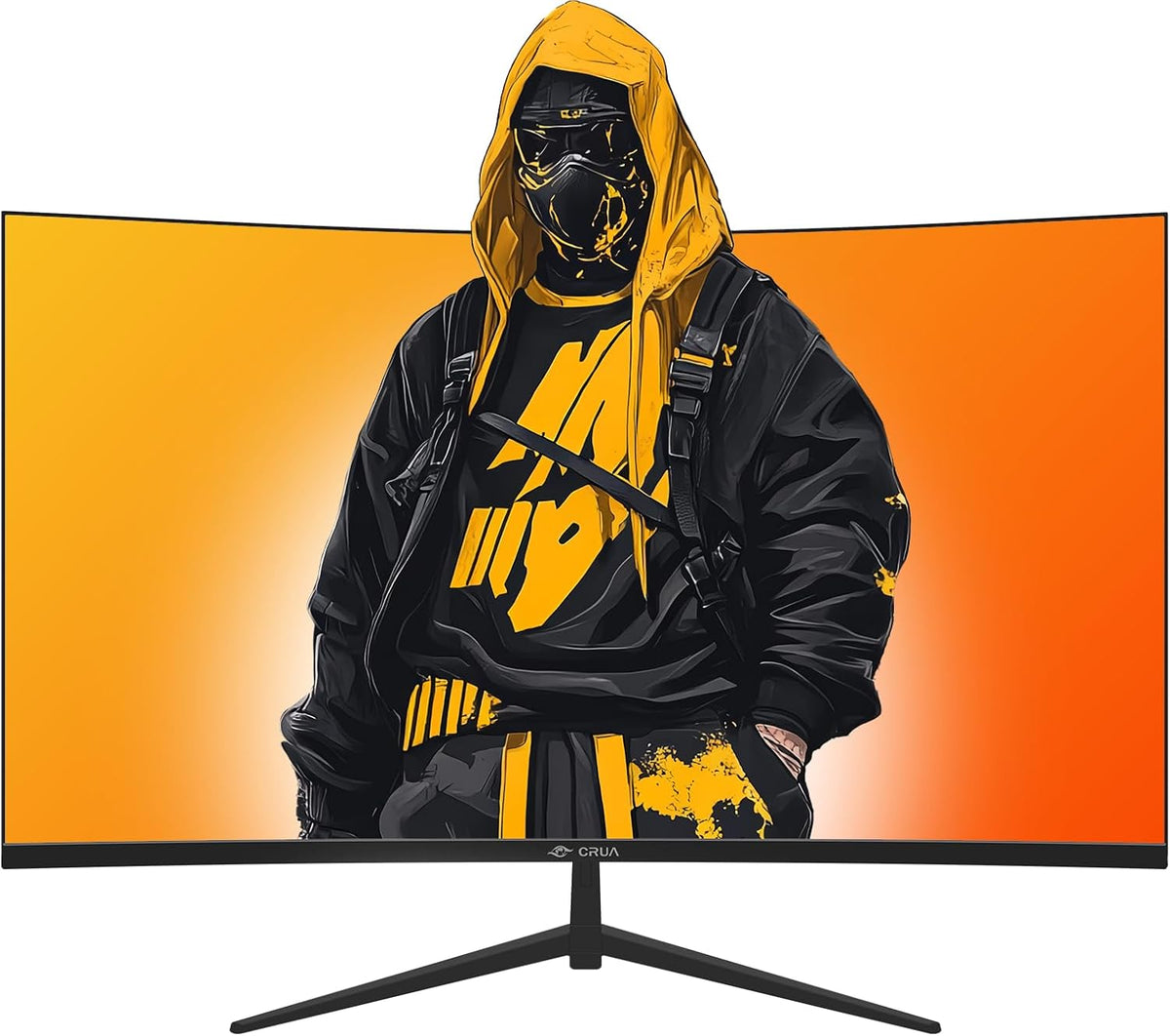 CRUA 32" Curved Gaming Monitor, 2K QHD 2560x1440P, 144Hz/165Hz Computer Monitors, 120% sRGB, FreeSync, Low Blue Light, 1800R VA Screen, HDMI 1.4/DP 1.2, Wall Mountable - Black