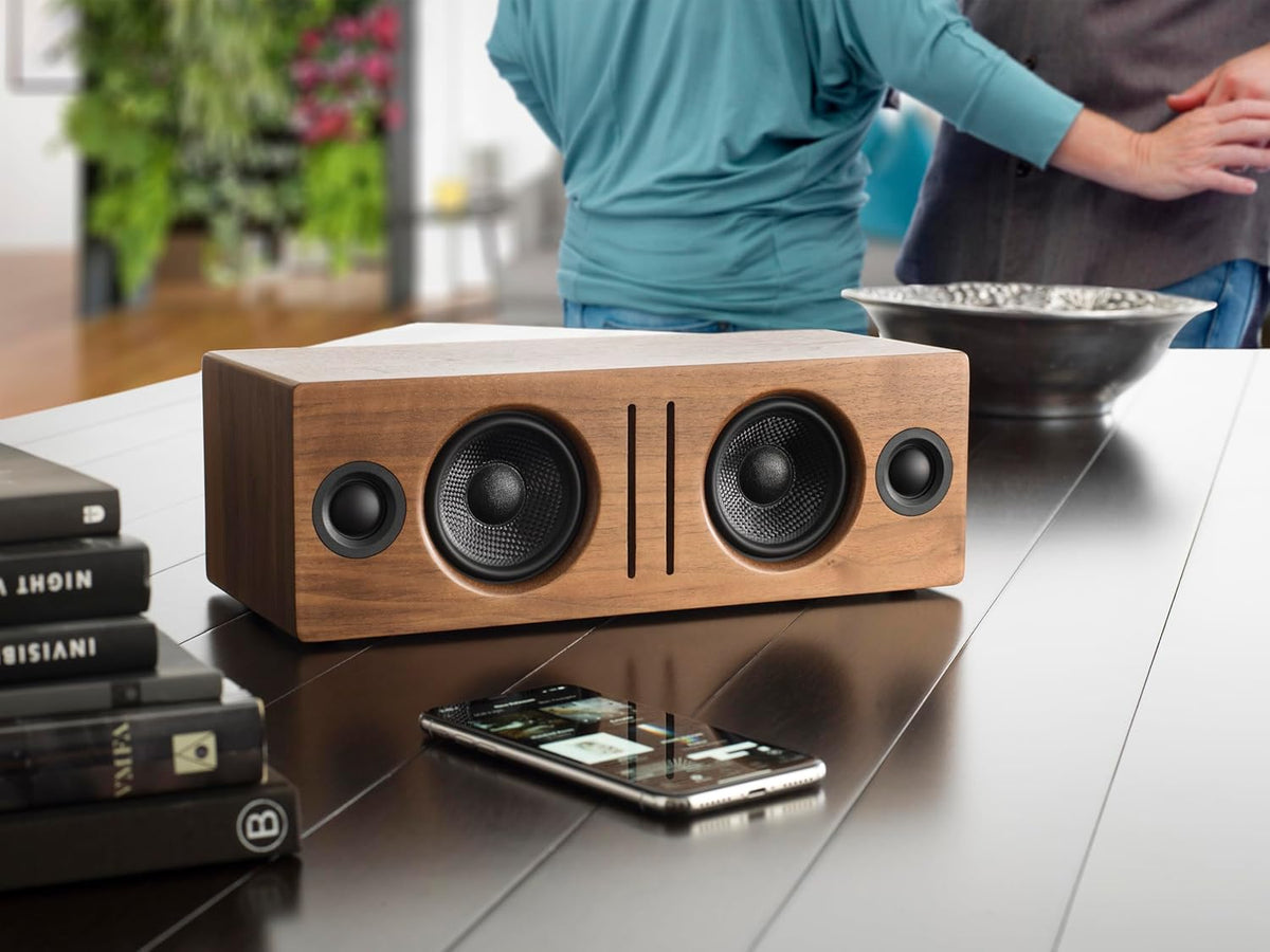 Audioengine All in One A2+ (B2) Portable Wireless Speaker - Audio with Lossless aptX Bluetooth and Analog Audio Input for Phone, Tablet, and Computers