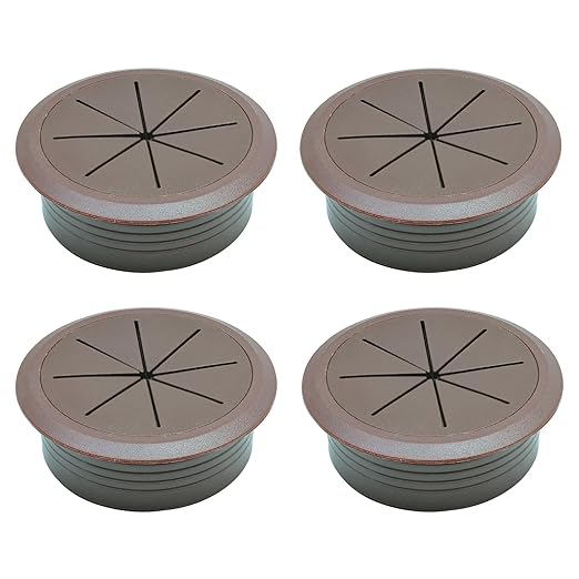 BOPOREAE 4 Pcs Desk Grommet 2-3/8" (60mm), Desk Hole Cover for Cables