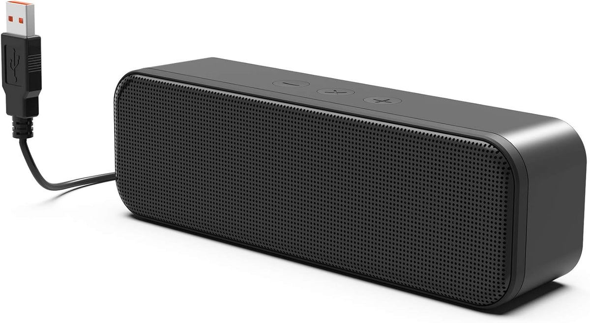 LIELONGREN [Newer] USB Computer Speaker for Desktop, Laptop Speaker, PC Speaker, Small Computer Soundbar with Hi-Quality Sound, Loud Control Volume, Rich Bass