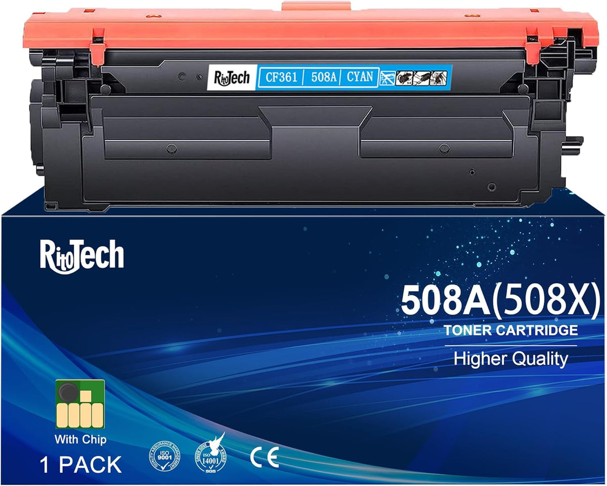 508A Cyan Toner Cartridge, Replacement Compatible for HP M553 508A 508X CF361A CF361X for Color Enterprise M553dn M553n M553x MFP M577 M577z M577dn M577f M577c Printer (1-Pack)