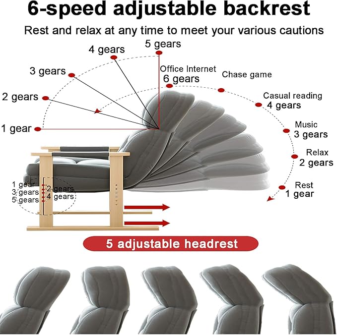 Office Chair Gaming Chair Computer Chair High Back Gaming Chair Relax Desk Chair for Racing Work ExecutiveHome Ergonomic Computer ChairOffice Chair with Footrest Adjustable Backrest Headre