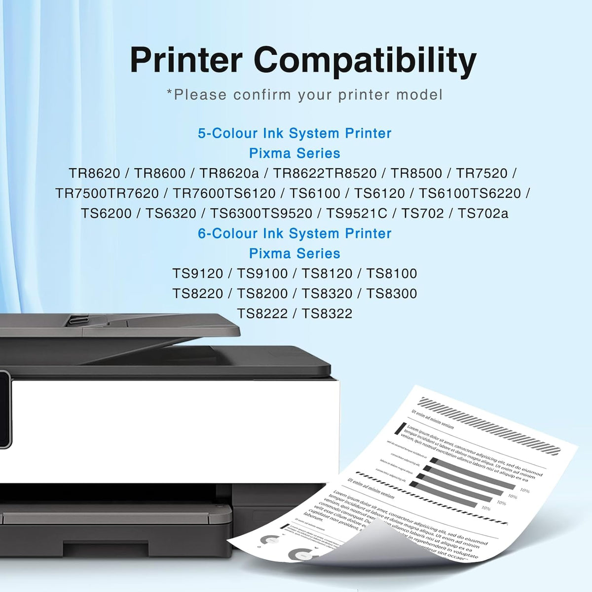 PGI-280XXL/CLI-281XXL Ink Cartridge Replacement for Canon 280 281 Ink Cartridges for Canon TR8620a Ink Cartridge TR8620 TR8520 TR7520 TR8600 TS6120 TS6220 TS6320 TR8500 Printer-2PGBK/2BK/2C/2M/2Y