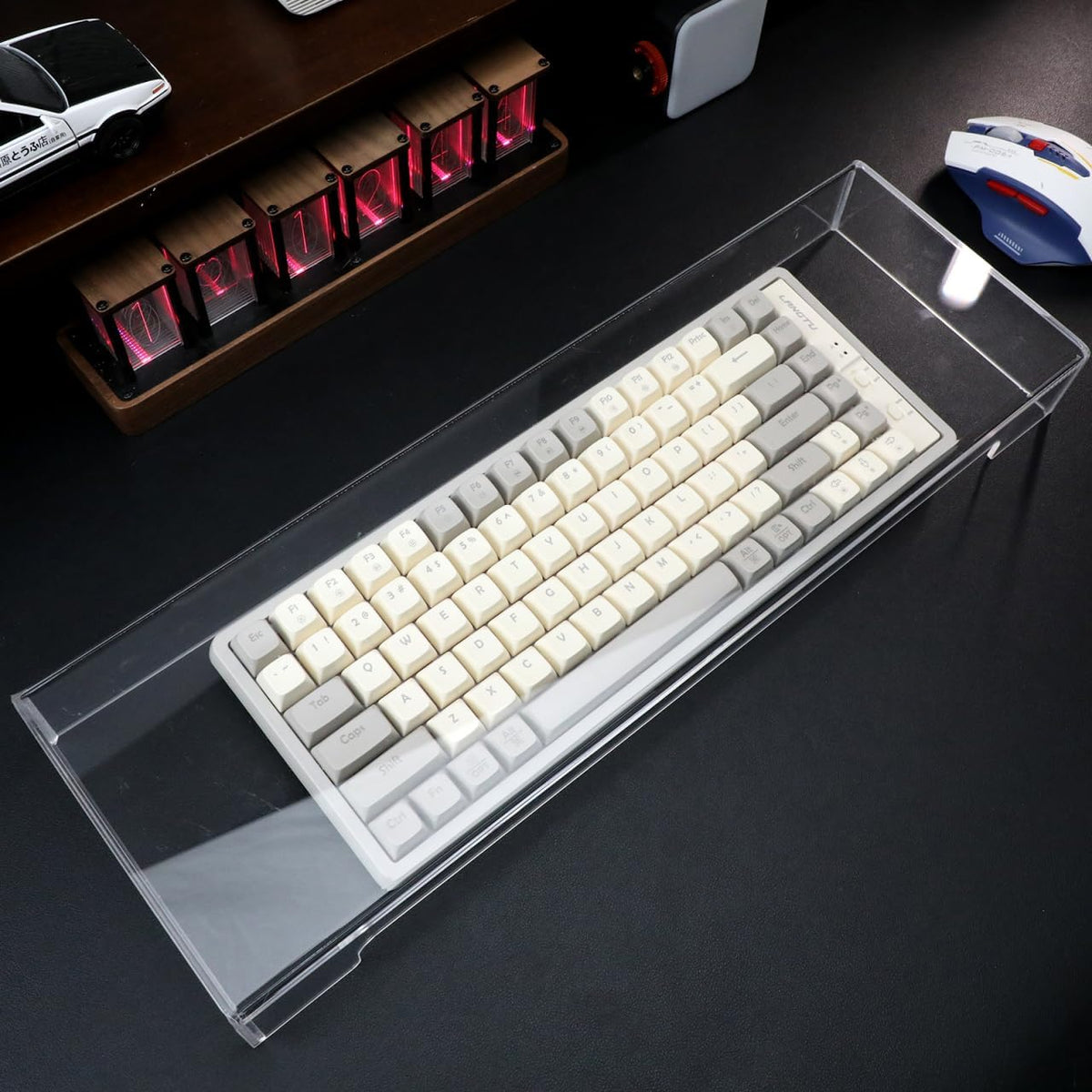 Cabilock Keyboard Dust Cover Desktop Monitor Plate Holder Clear Keyboard Stand Laptop Office Accessories Lapdesk Mouse Mechanical Protective Case Waterproof Case Kitten Acrylic