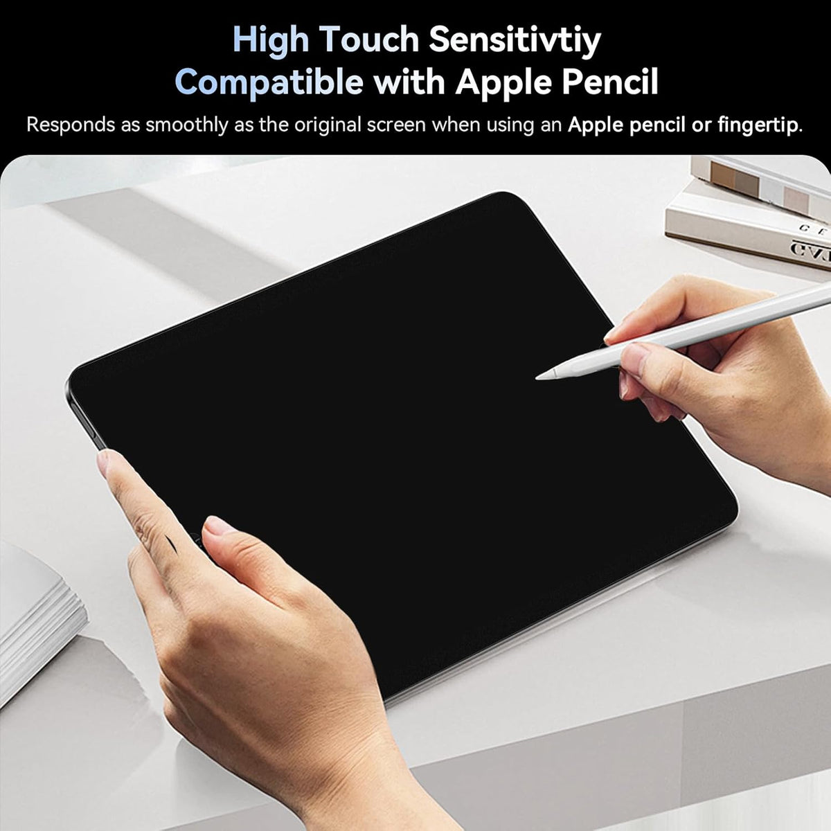 360° 4 Way Magnetic Privacy Filter for iPad 9th/8th/7th Generation (10.2 Inch, 2019/2020/2021), Removable Anti-Glare Blue Light Matte Privacy Screen Protector, Anti-Scratch, Bubble-Free, Reusable