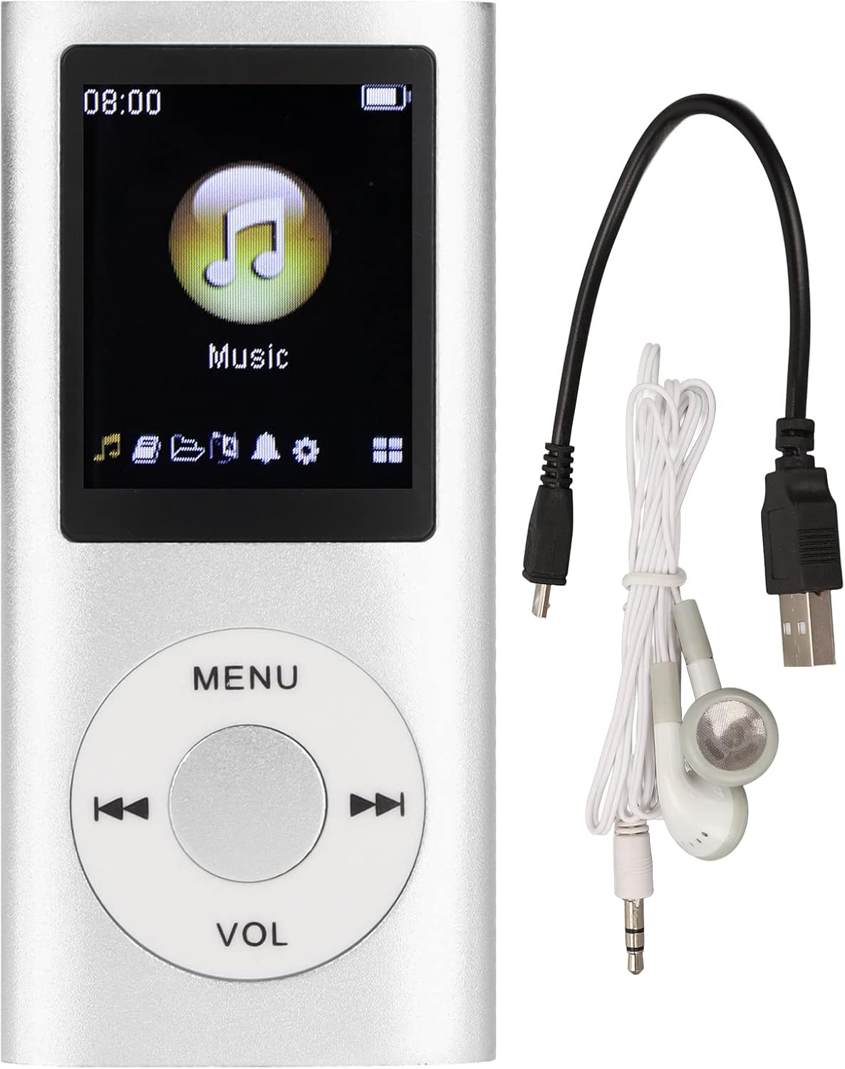 Generic MP3 1.8 Inch MP3 MP3 MP3 Player, Music Player Stylish Multifunctional Lossless Sound Slim LCD Screen Player