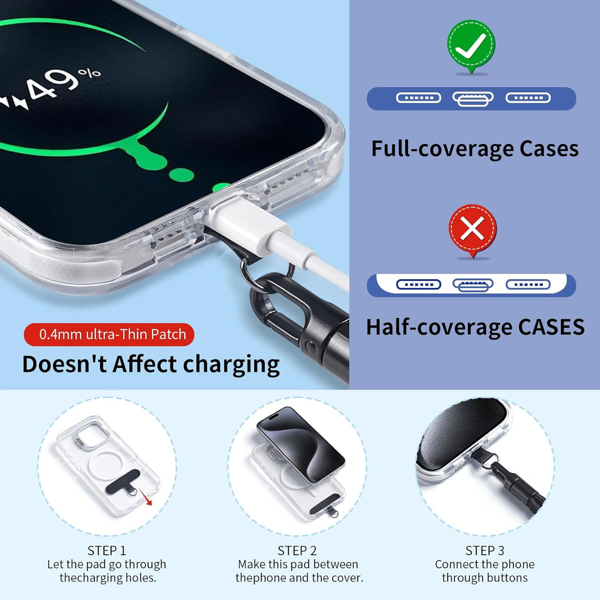 2 Pack Phone Lanyard for Cellphone Case, Phone Wrist Strap for Case, Cellphone Strap Wrist Lanyard for Women and Men