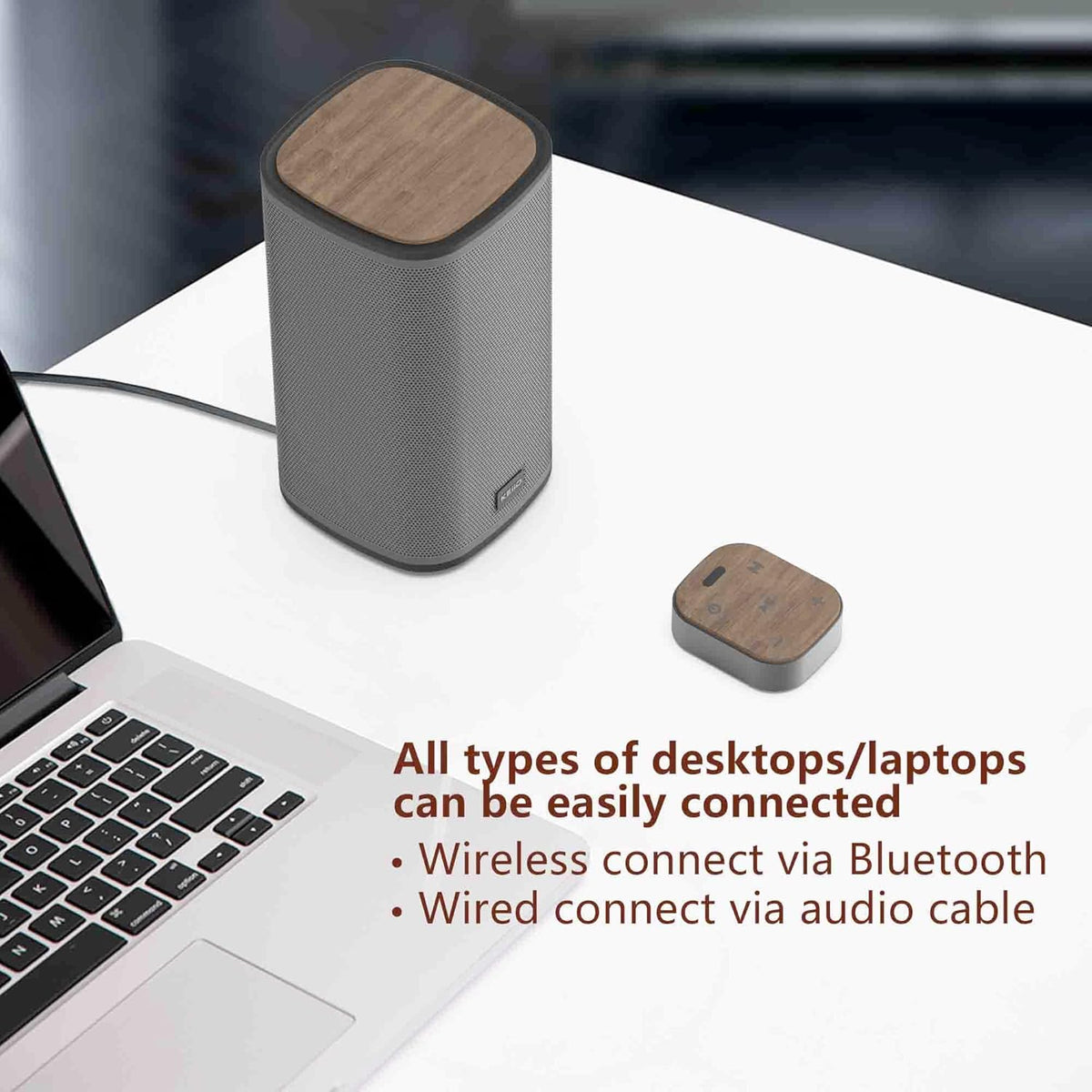 KEiiD 2.1 Bluetooth Computer Speakers with Wireless Subwoofer and Wireless Touchpad for Desktop Laptop Pc Stereo Gaming Speakers, 4 EQ Modes, Aesthetic Style with Great Sound Quality