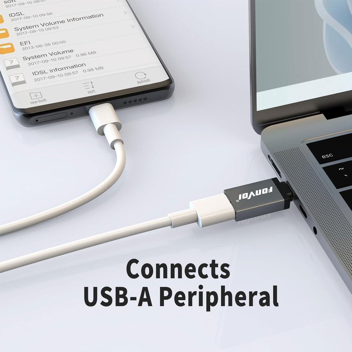 USB C to USB Adapter[4-Park], USB Type C Male to USB 3.0 Female OTG Adapter Compatible with MacBook Pro,Chromebook,Pixelbook,Microsoft,Samsung Galaxy S8 9 10 20 21 S22 Ultra Plus Note (Grey)