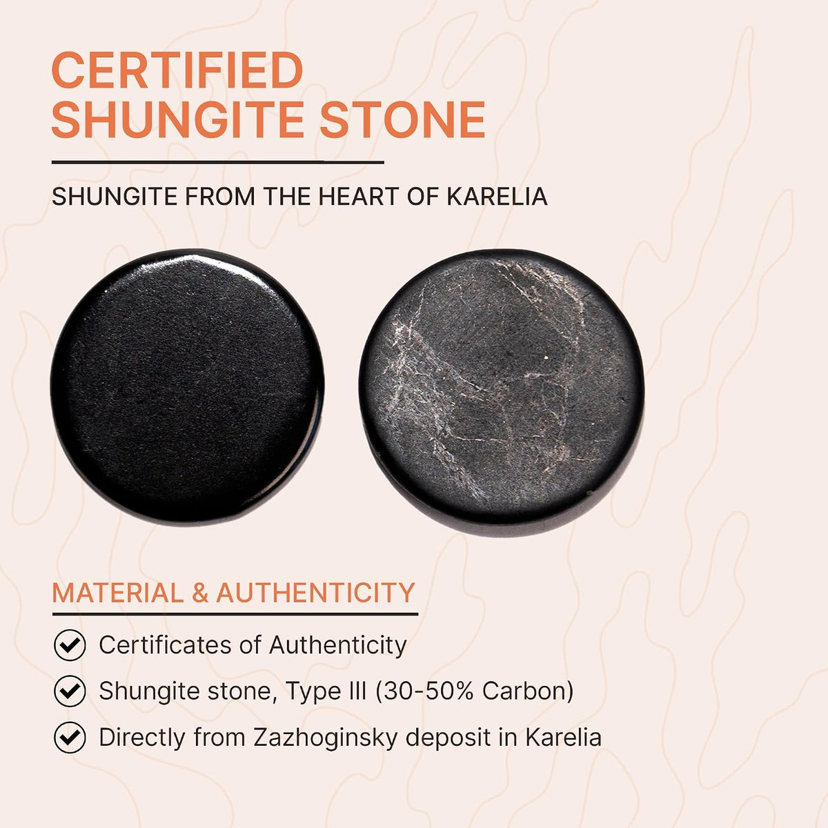 7 S591 Protection Shungite Stickers pcs for Cell Phone Case Tablet Laptop Computer | Polished Round Plates