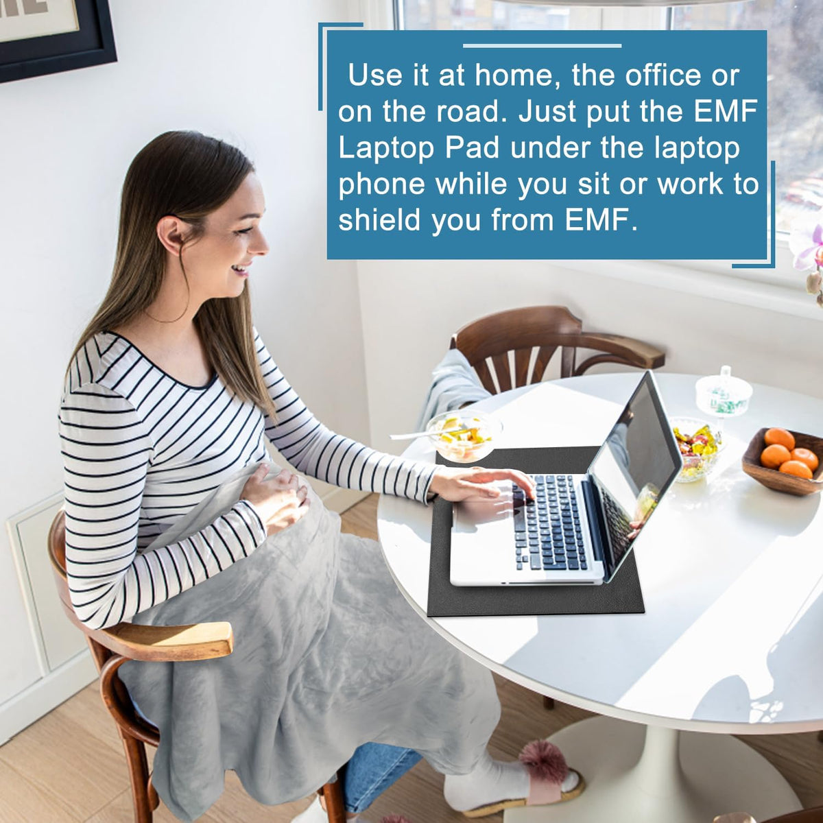 Laptop Pad Protection, Heat Shielding Laptop Pad EMI Blocker Lap Desk, Protector Portable Heat Blocker for Laptop, Tablets and Phones (12"-7.8")