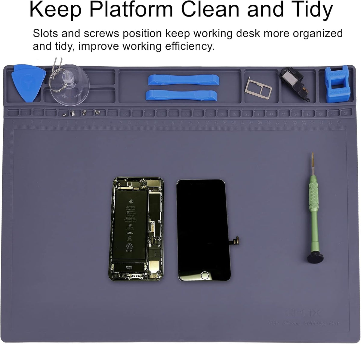 932F 15.9 12 Anti-Static Mat ESD Safe for Electronic Includes ESD Wristband and Grounding Wire, HPFIX Silicone