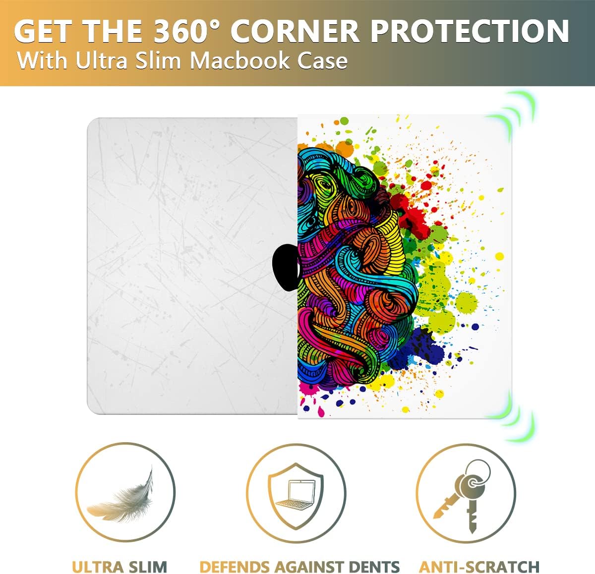 CISSOOK Creative Brain Hard Shell Case for MacBook Pro 14 inch Case 2024 2023 2022 2021 Release A3401 A3112 A3185 A2992 A2918 A2779 A2442, Brain Cover for MacBook Pro 14 M1 M2 M3 M4 Pro/Max Chip
